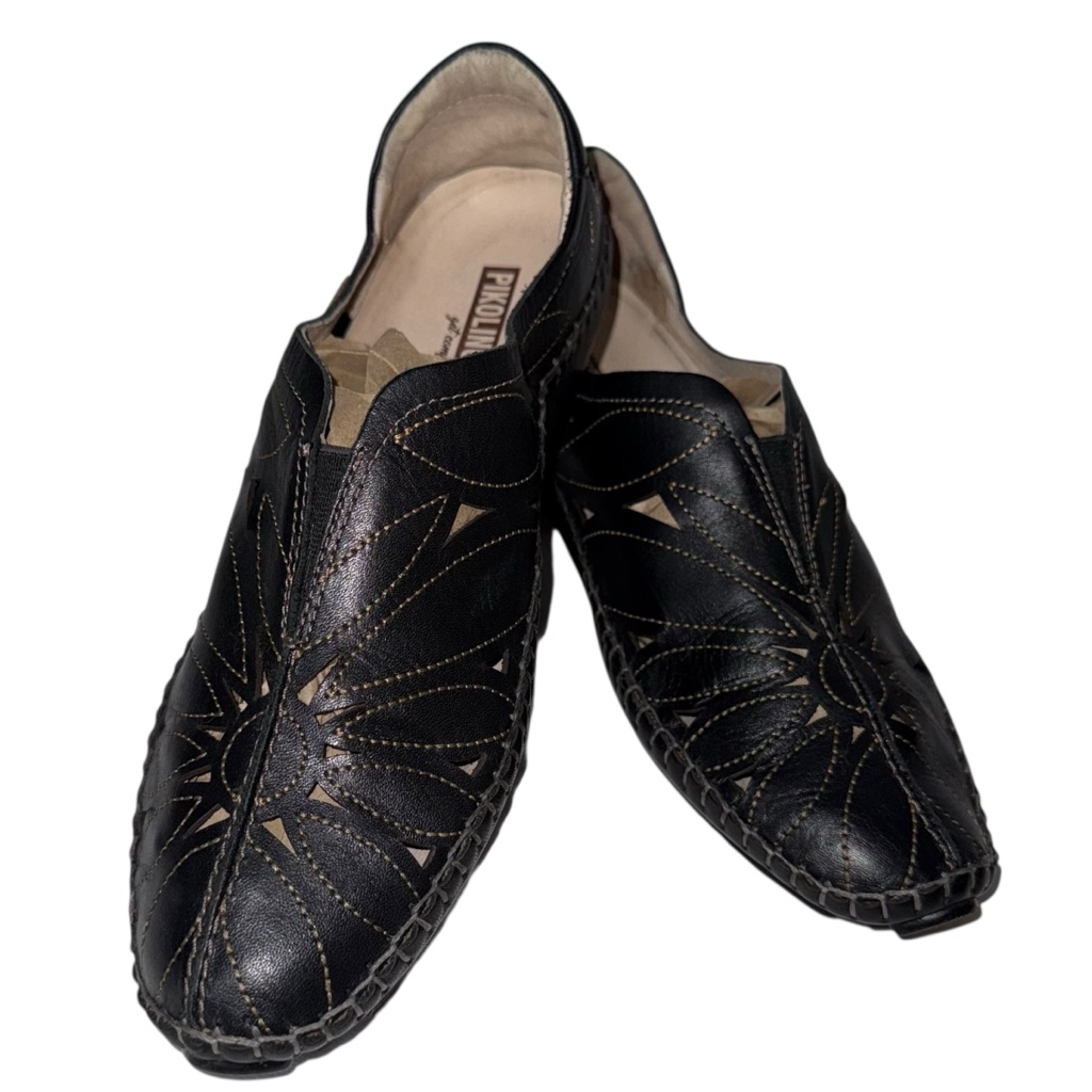 Pikolinos Jerez Women's Eu 38 Us 7.5 Black Leather Loafer Shoes Driving Moccasin